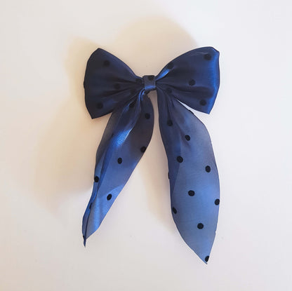 Bow Hair Clip - Navy Blue