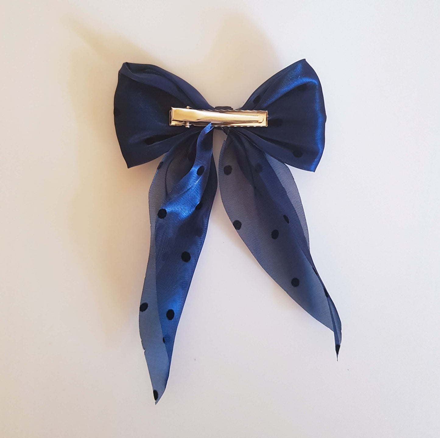 Bow Hair Clip - Navy Blue