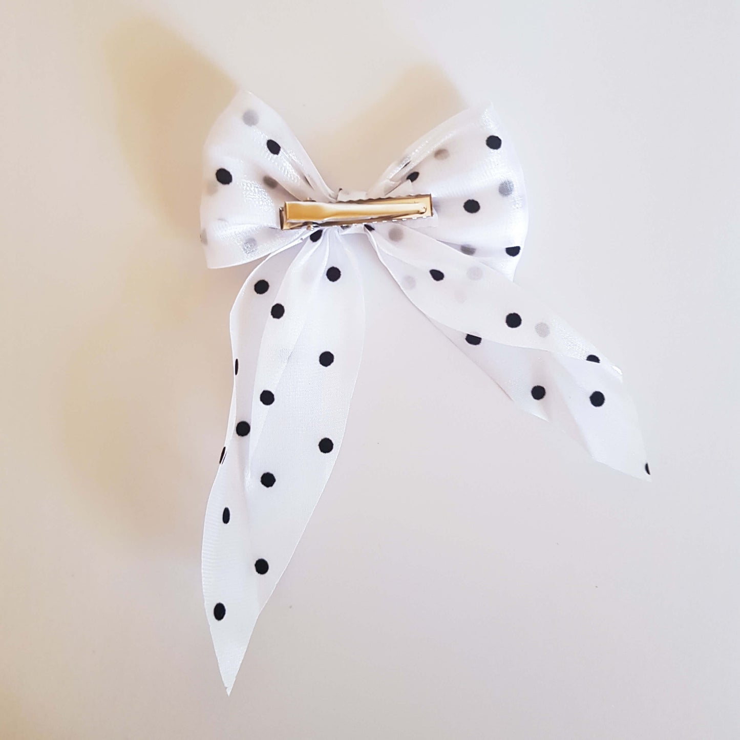 Bow Hair Clip - White