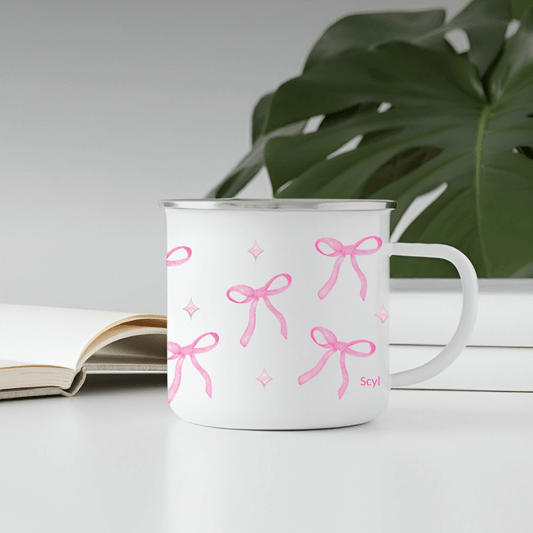 Infinite Bows - Enamel Mug