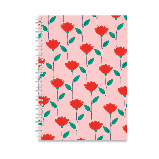 Breathy Flower Pattern University Notebook A4