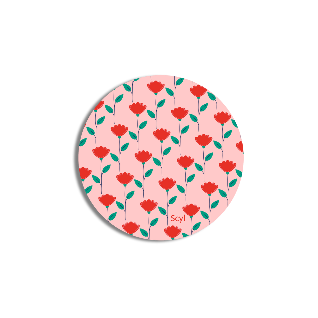 Breathy Flower Round Coaster