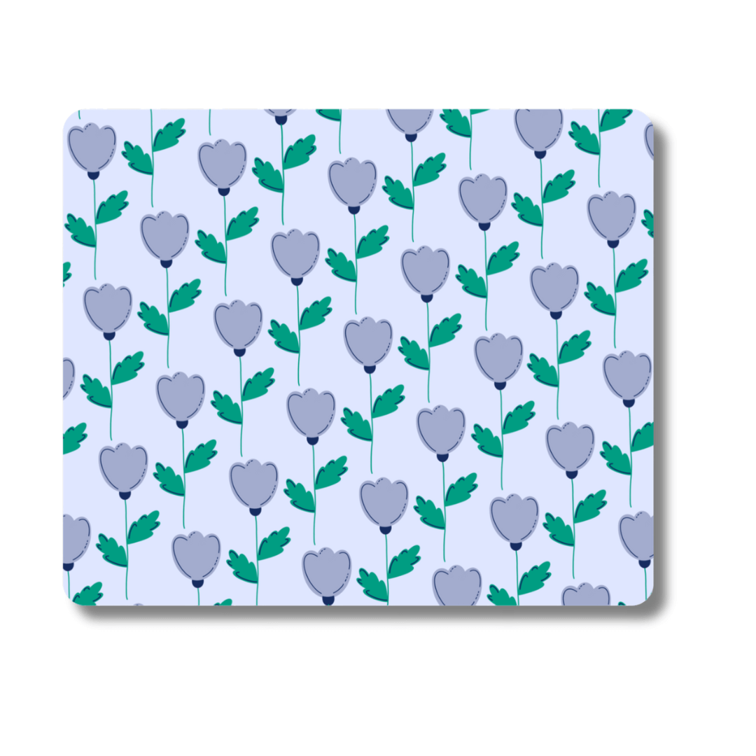 Dreamy Flower Pattern Mouse Pad