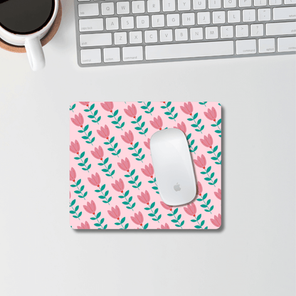 Fearless Flower Pattern Mouse Pad