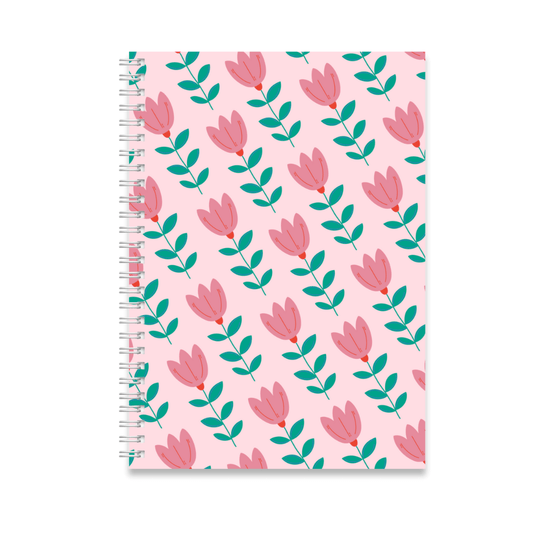 Fearless Flower Pattern University Notebook A4