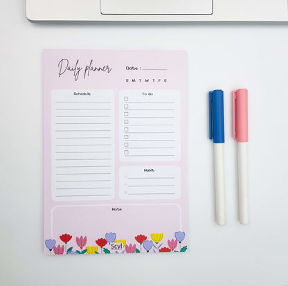 Floral Garden Daily Planner - Pink