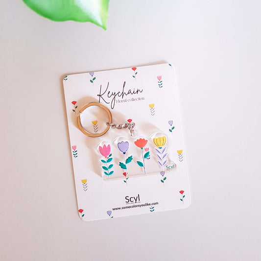 Floral Garden Keychain