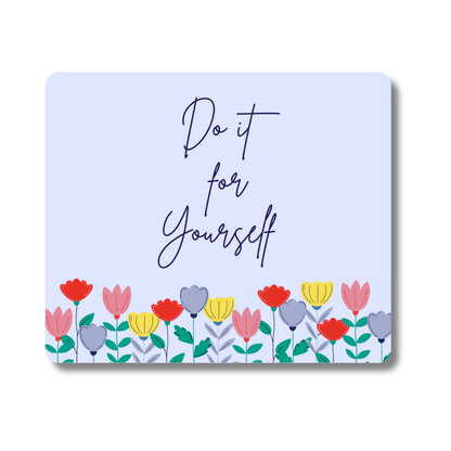 Floral Garden Mouse Pad - Blue