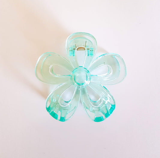 Flower Hair Clip - Green