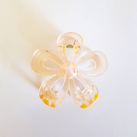 Flower Hair Clip - Orange