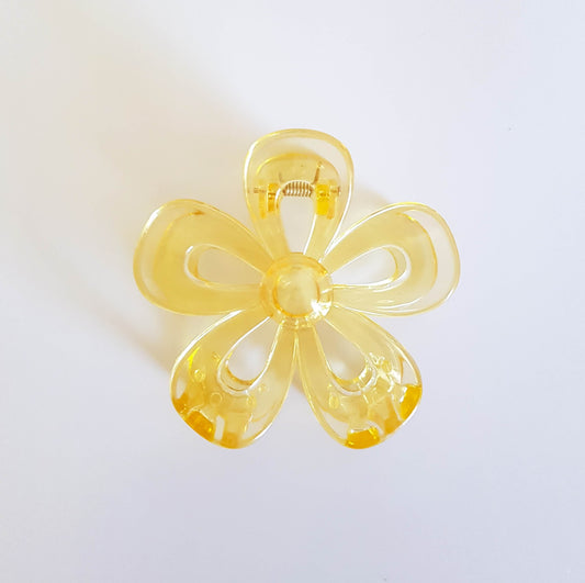 Flower Hair Clip - Yellow