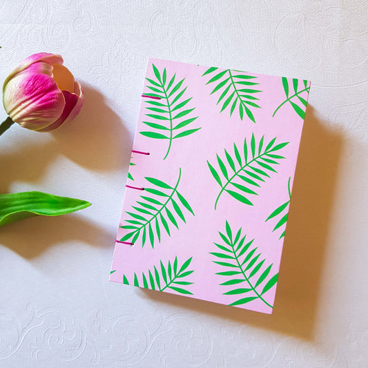 Leaves Pink Notebook