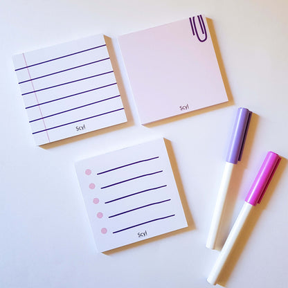 Paper Clip Mini Notepads - Peach