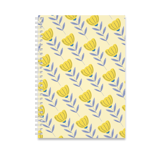 Shiny Flower Pattern University Notebook A4