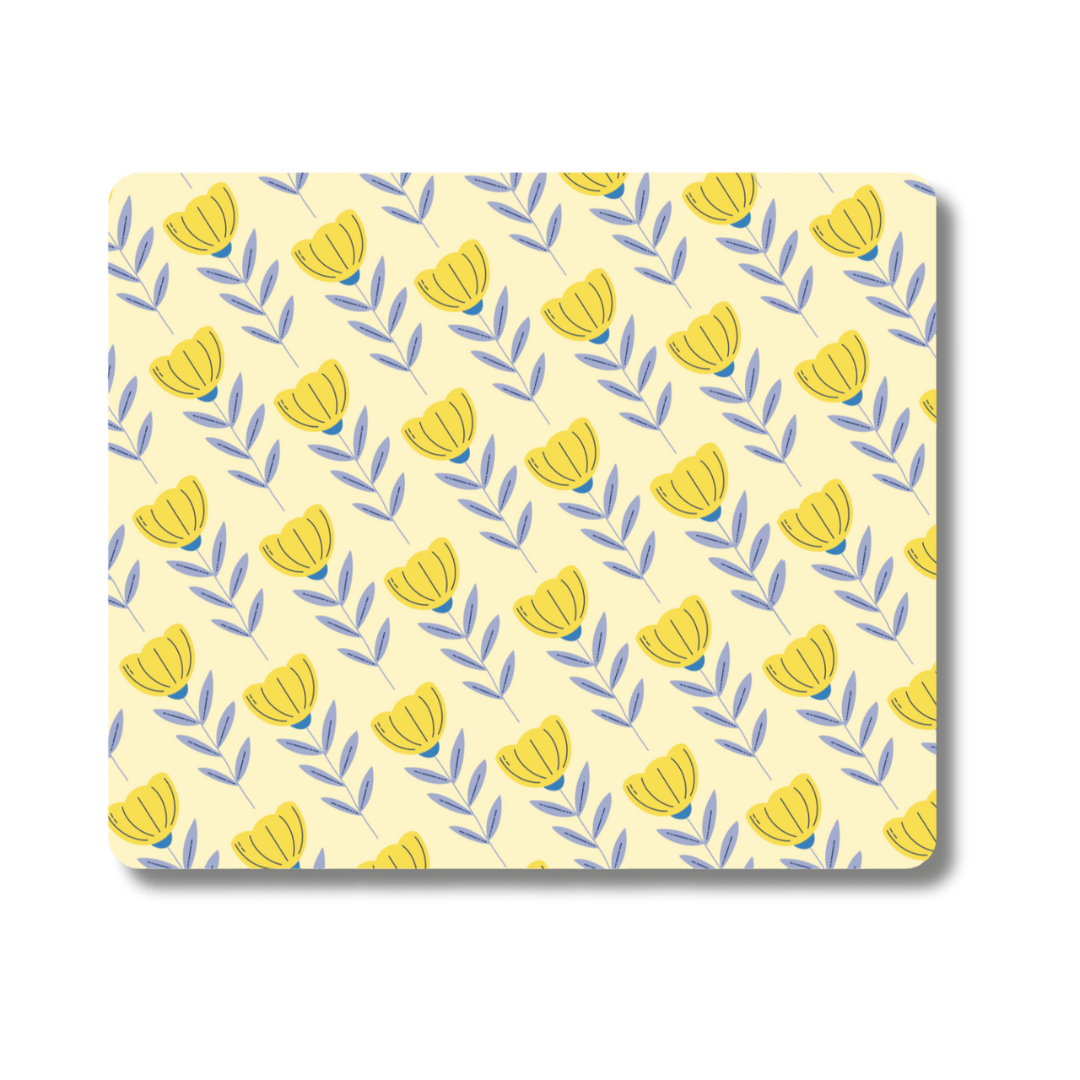 Shiny Flower Pattern Mouse Pad