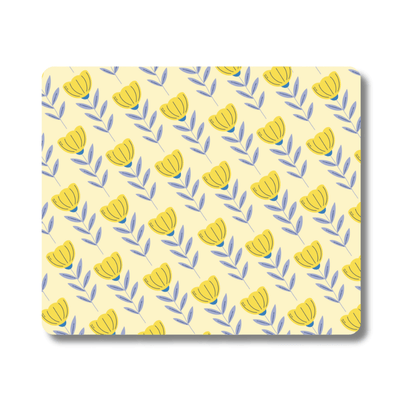 Shiny Flower Pattern Mouse Pad