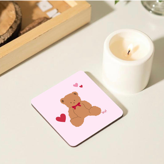 Teddy Bear Square Coaster