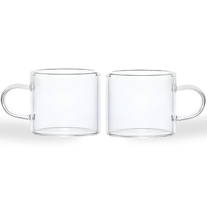 Transparent Coffee Cup - Set of Two